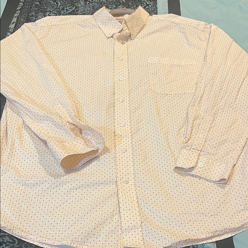 Cinch Light Tan Casual Button-Down Shirt - Picture 2 of 7